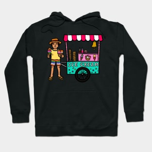 Street food vendor selling ice cream Hoodie